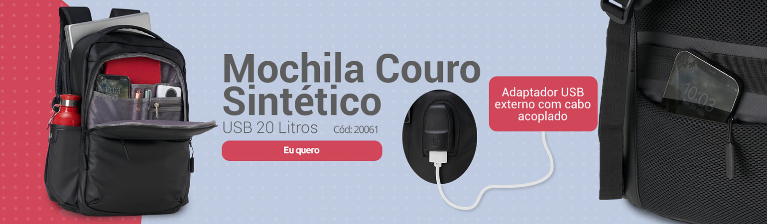 Mochila Couro Sinttico